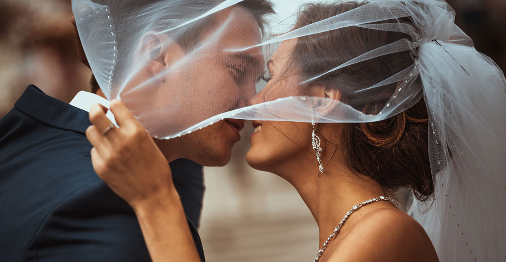 Bride & Groom at their wedding